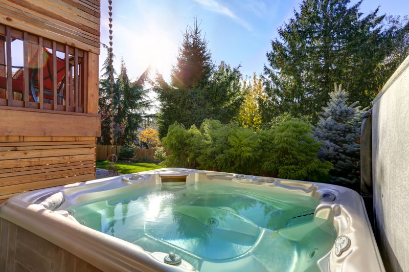 Hot Tub in Backyard